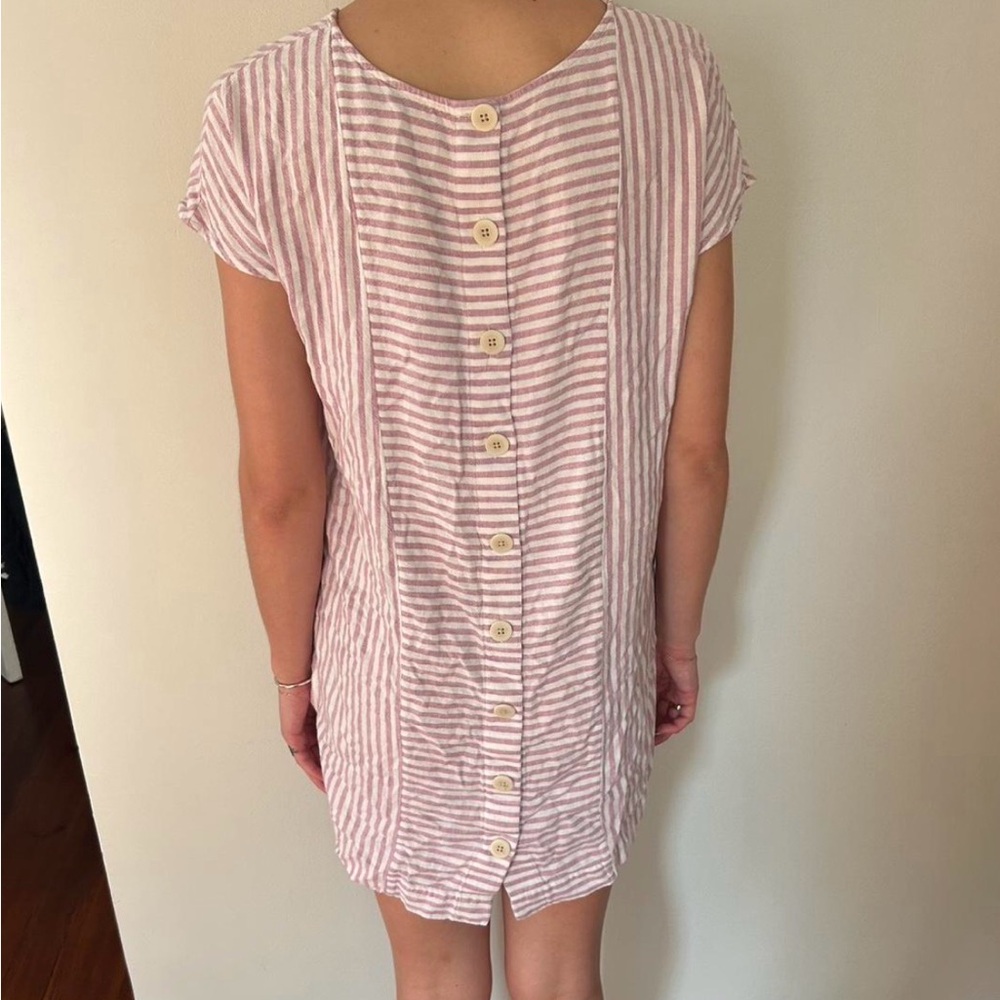 Madewell Pink and White Striped Top - Picture 2 of 3